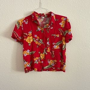 Cropped Hawaiian Shirt